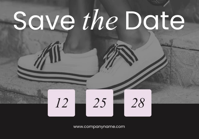 Aesthetic Typography Shape Sale Save The Date Template
