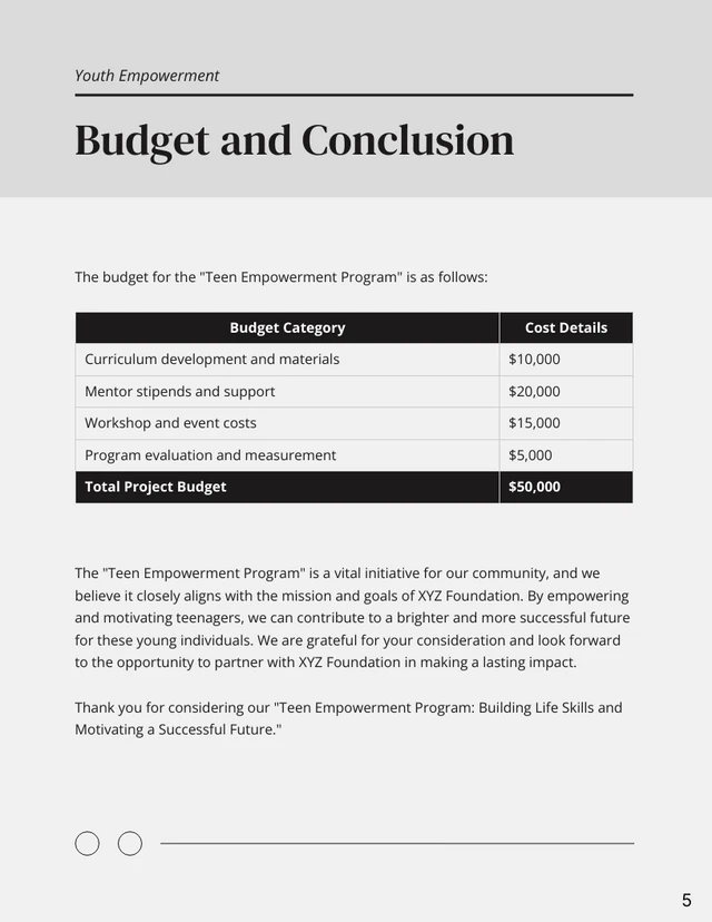 Gray Simple Grant Proposals - Page 5