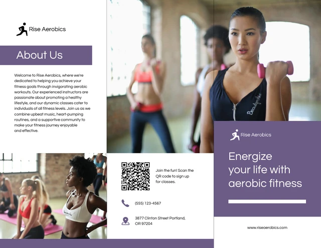 Minimalist Purple Sports Tri-fold Brochure - Page 1