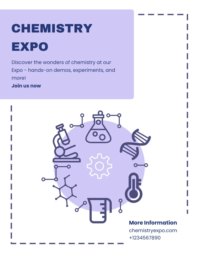 Violet Chemistry Expo Poster Template
