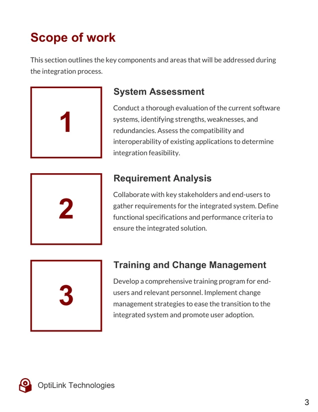 Software Integration Proposal - Page 3