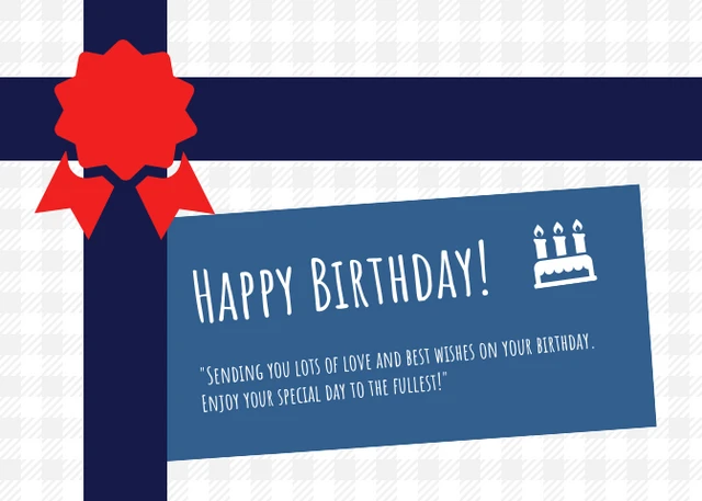 Navy Grey And White Modern Minimalist Gift Birthday Postcard - Page 1