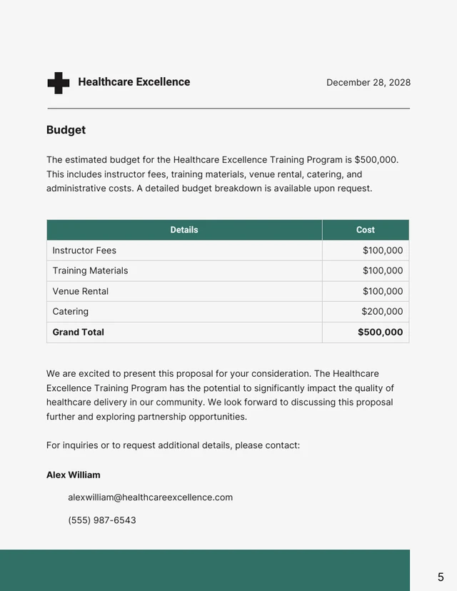 Green and Grey Simple Modern Healthcare Proposals - Page 5