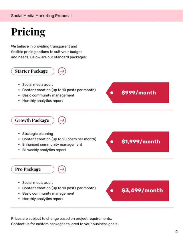 Social Media Marketing Proposal - Page 4