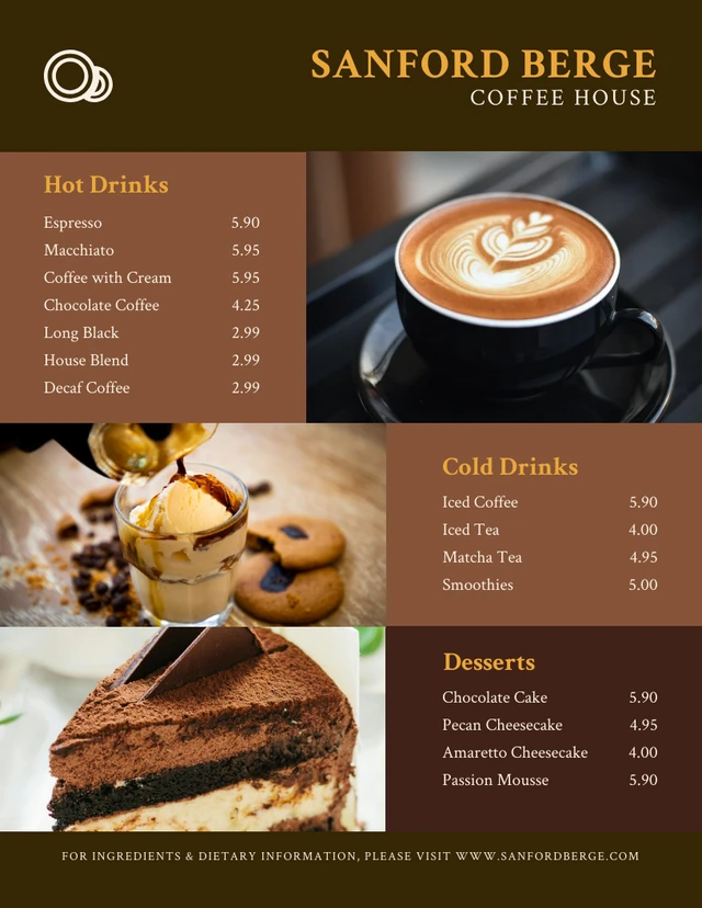 Green Modern Coffee Cafe Menu Template