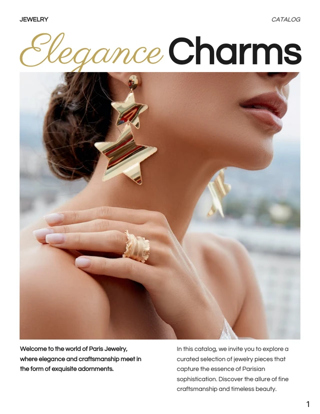 Clean Elegant Jewellery Catalog - Page 1