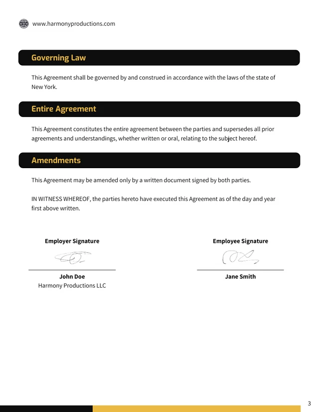 Vocalist Contract Template - Page 3