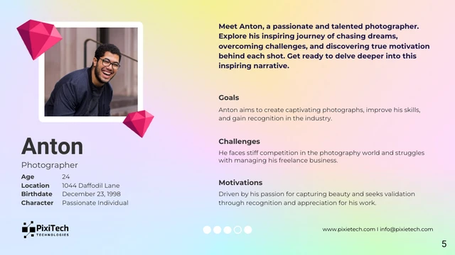 Gradient User Persona Presentation - Page 5