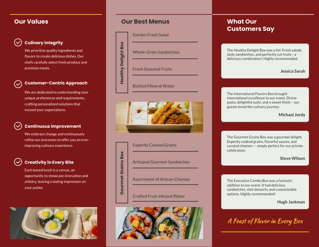 Boxed Lunch Catering Brochure - Page 2