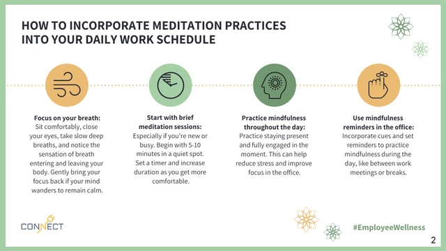 Meditation in the Workplace for Mindfulness and Mental Health Presentation - Page 2