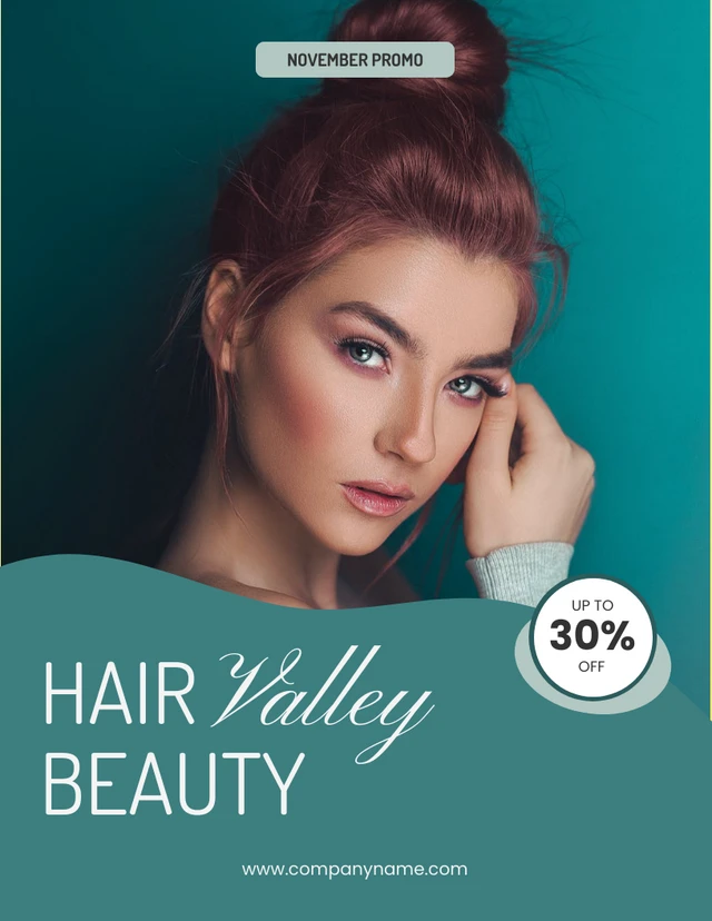 Emerald Beauty Flyer Hair Salon Template
