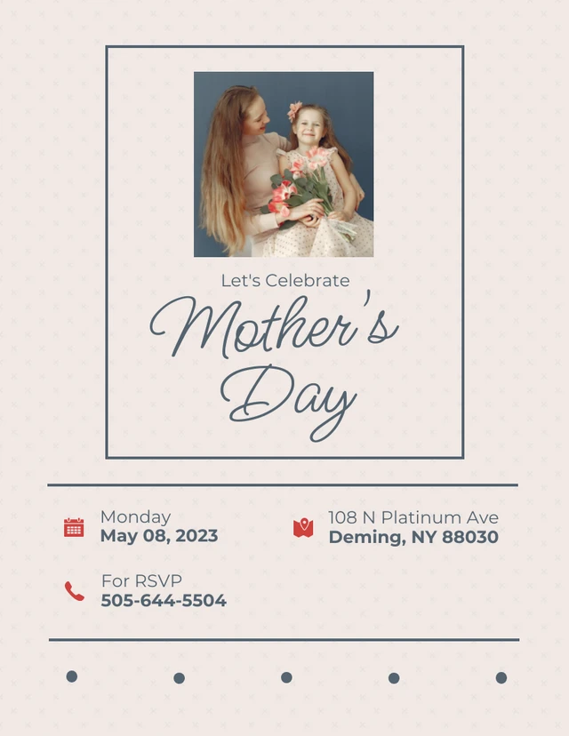 Simple Greeny Mother's Day Flyer Template
