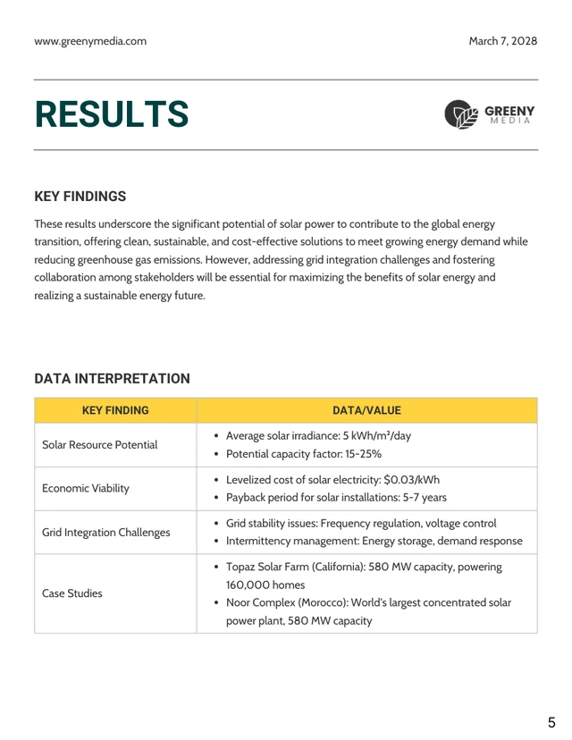 White Paper Executive Summary Template - Page 5