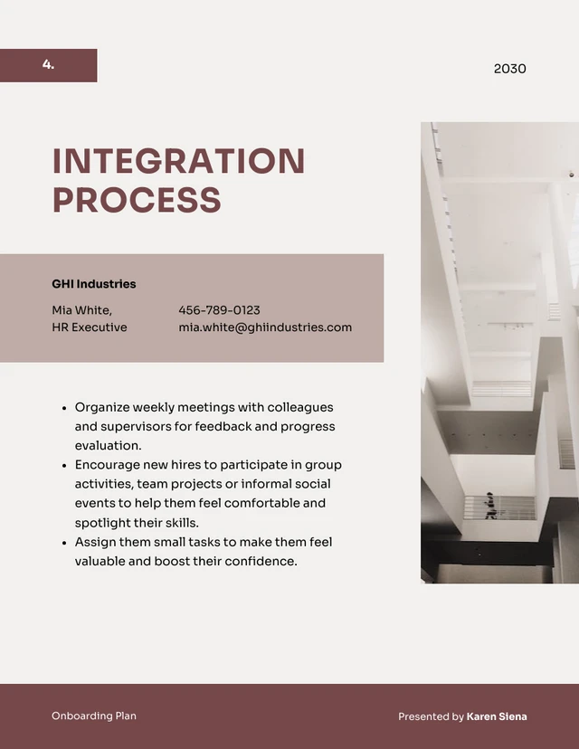 Beige And Red Brown Onboarding Plan - Page 4