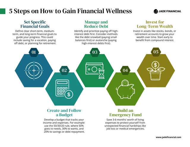 Financial Wellness Process Infographic Template