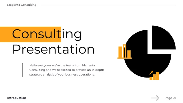 White And Yellow Minimalist Clean Consulting Presentation - Page 1