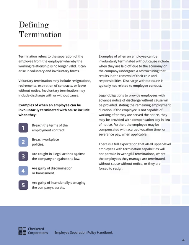 HR Policy Handbook - Page 4