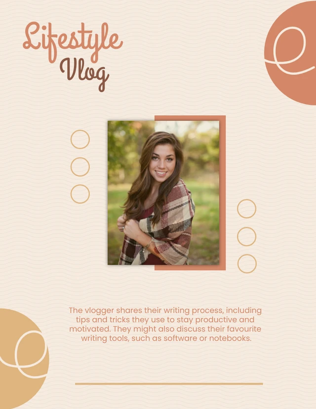 Brown Poster Simple Blogger Lifestyle Template
