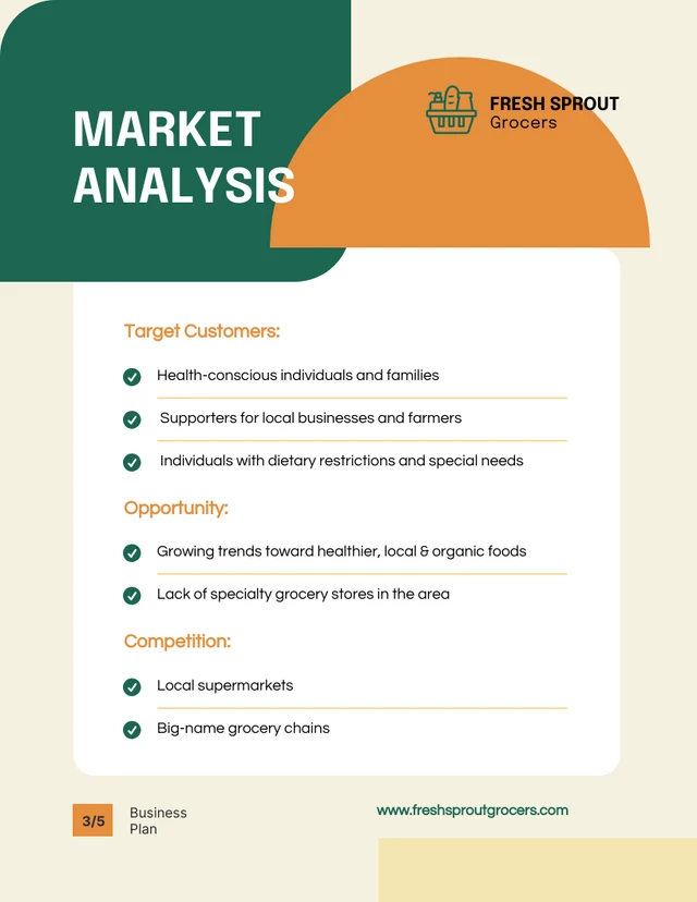 Green And Yellow Orange Small Business Plan - Page 3