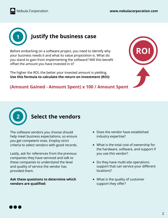 Software Implementation Plan Template - Page 2