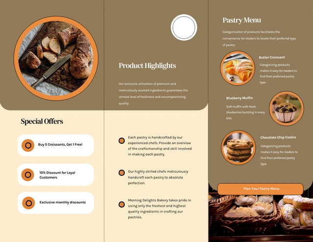 Breakfast Pastries Bakery Brochure - Page 2