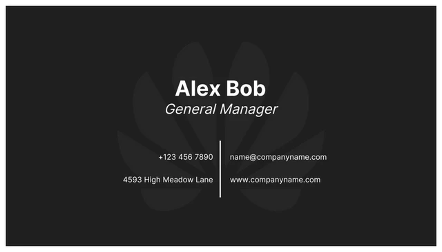 Black And White Simple Business Card - Page 2