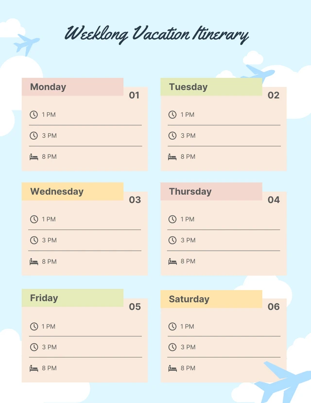 Pastel Sky Aesthetic Planner Template