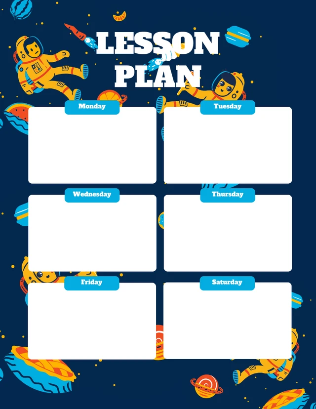 Galaxy Lesson Plan Template