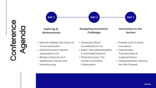 Blue and White Minimalist Simple Conference Presentation - Page 3