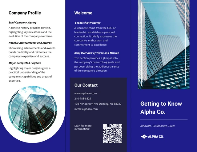 Purple Simple Corporate Tri-fold Dynamics Solutions Brochure - Page 1