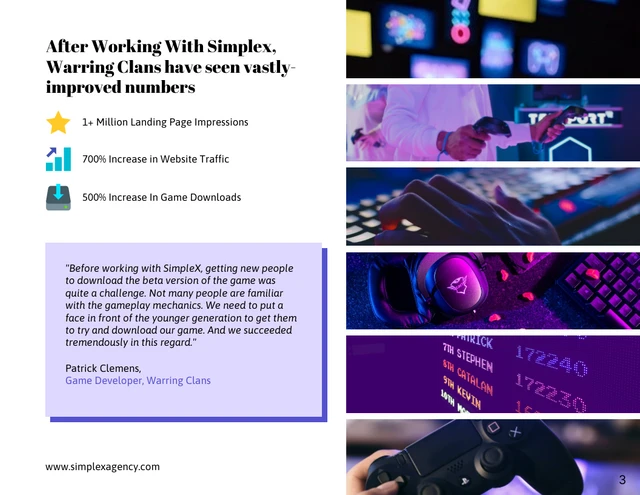 Modern Video GameMarketing Case Study Template - Page 3