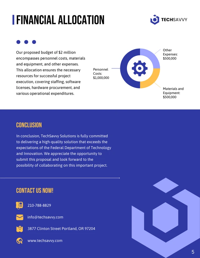 Government Contract Technical Proposal Template - Page 5