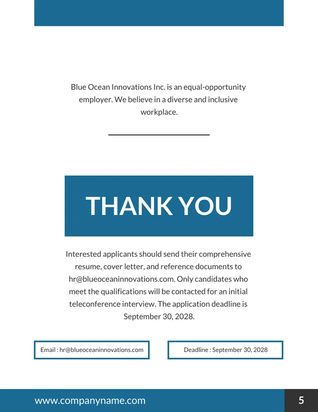 Blue Minimalist Modern Job Proposal - Page 5