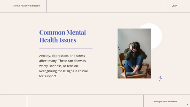 Minimalist White Ivory And Blue Mental Health presentation - Page 3