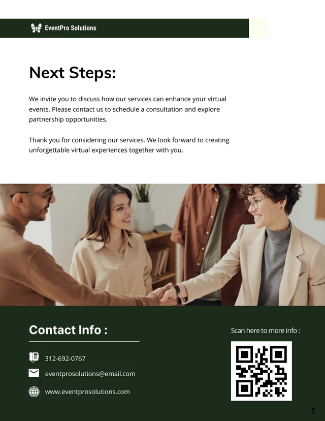 Short Business Proposal: Virtual Event Management Services - Page 5
