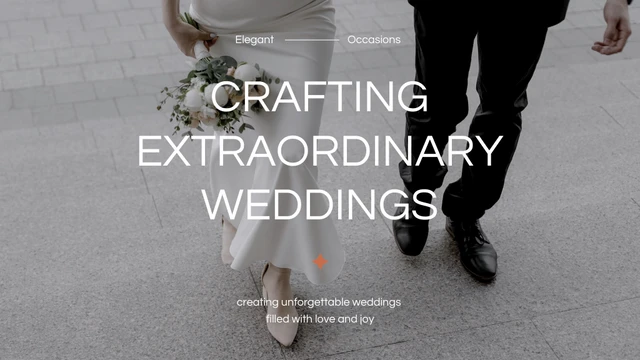 White and Orange Minimalist Wedding Presentation - Page 1