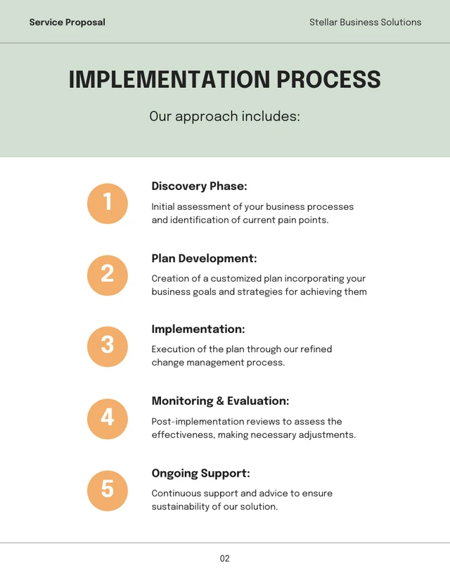 Olive Green Orange Clean Soft Service Proposal - Page 3