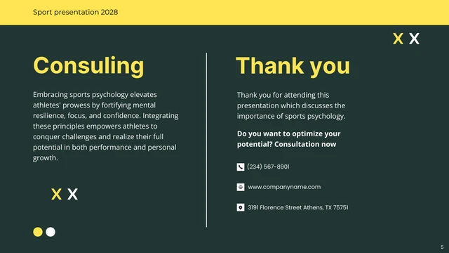 Green and Yellow Minimalist Sports Presentation - Page 5