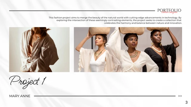 Black and White Fashion Designer Portfolio Presentation - Page 3