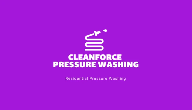 Lilac Minimalist Residential Pressure Washing Business Card - Page 1