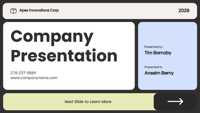 Multicolor Shape Company Presentation - Page 1