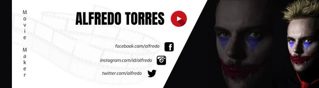 White And Black Minimalist Film Youtube Banner