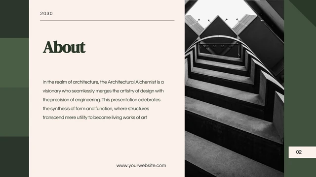 Dark Green Architect Simple Modern Presentation - Page 2