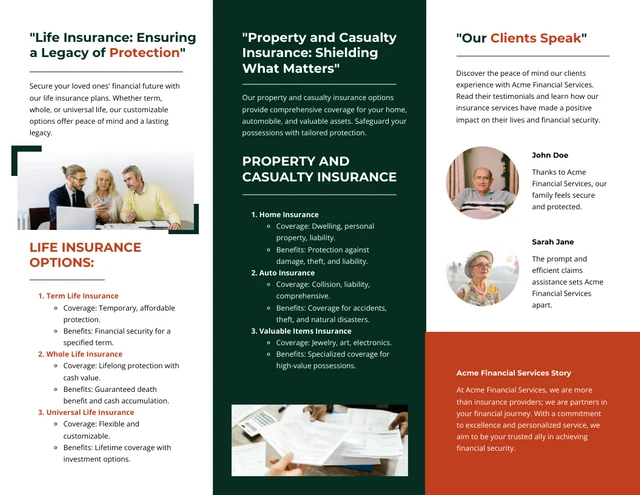 Insurance Services Brochure - Page 2