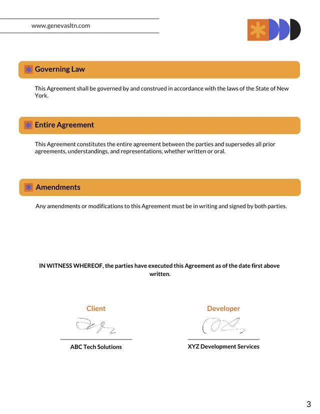 Virtual Assistant Contract Template - Page 3