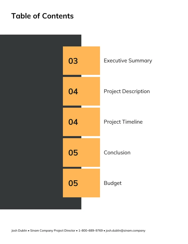 Dark Yellow Budget Proposal Template - Page 2