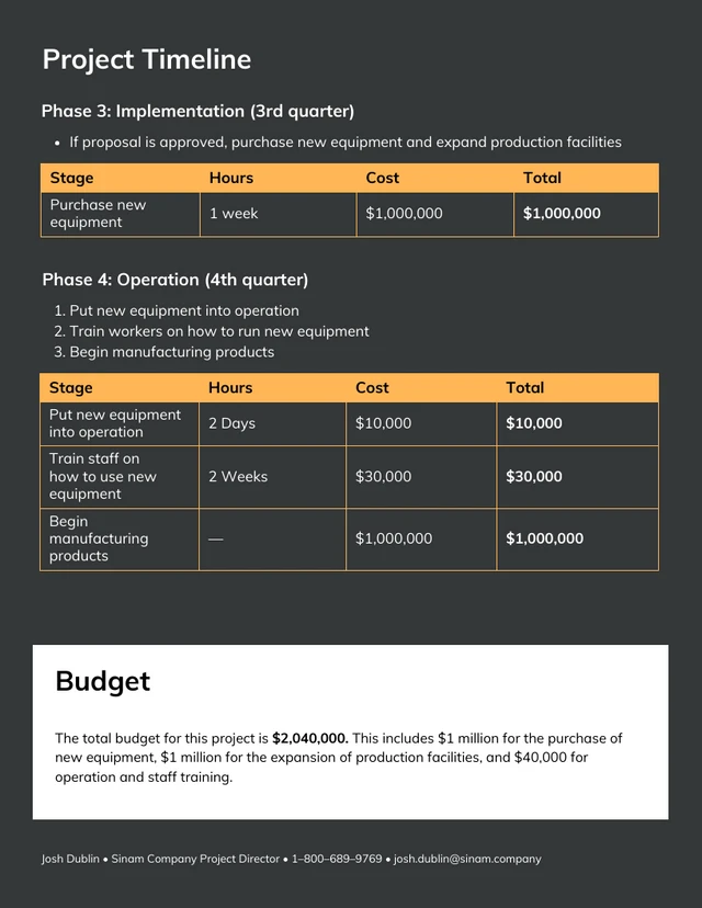 Dark Yellow Budget Proposal Template - Page 5