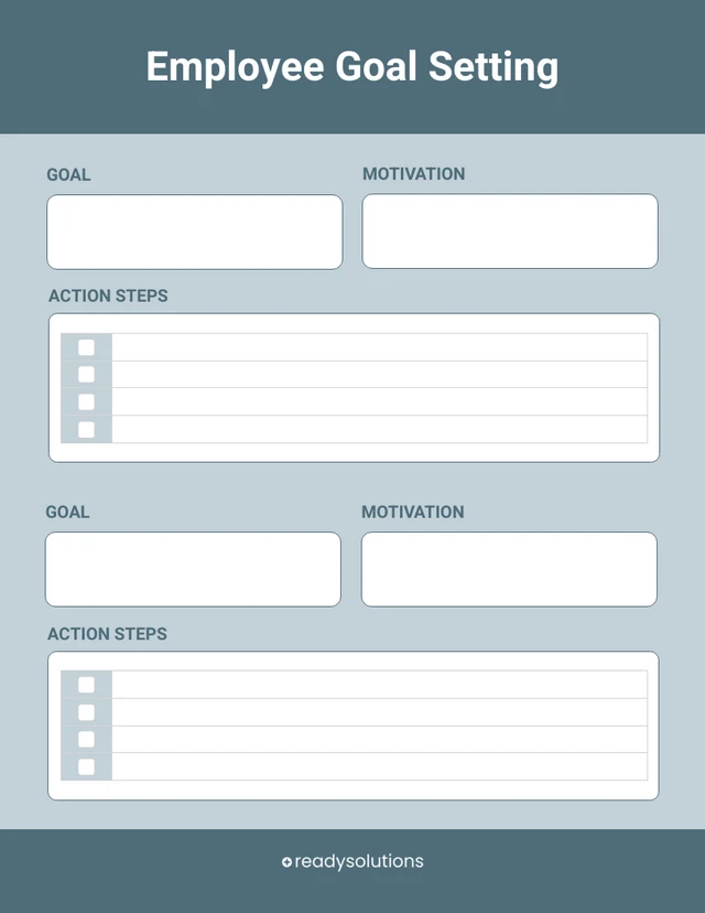 Employee Goal Setting Template