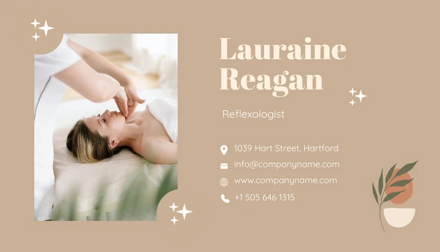 Brown and Cream Massage Therapist Business Card - Page 2