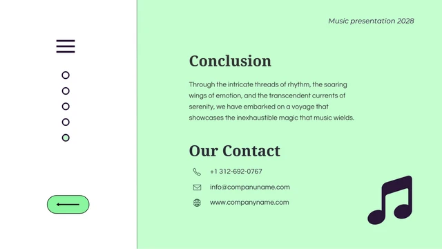 Green Pastel Music Presentation Conclusion - Page 5